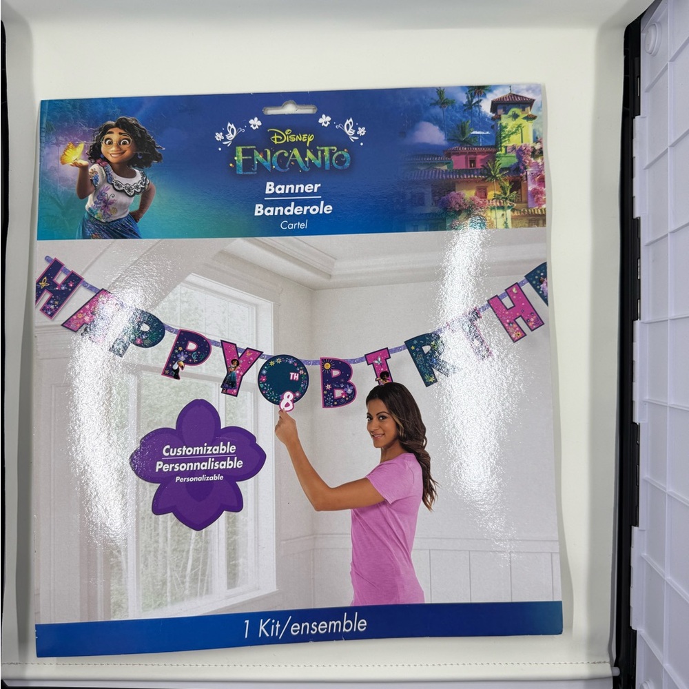 Disney Encanto Birthday Banner - Pink and Purple